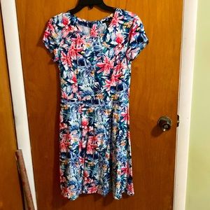 Hawaiian print dress